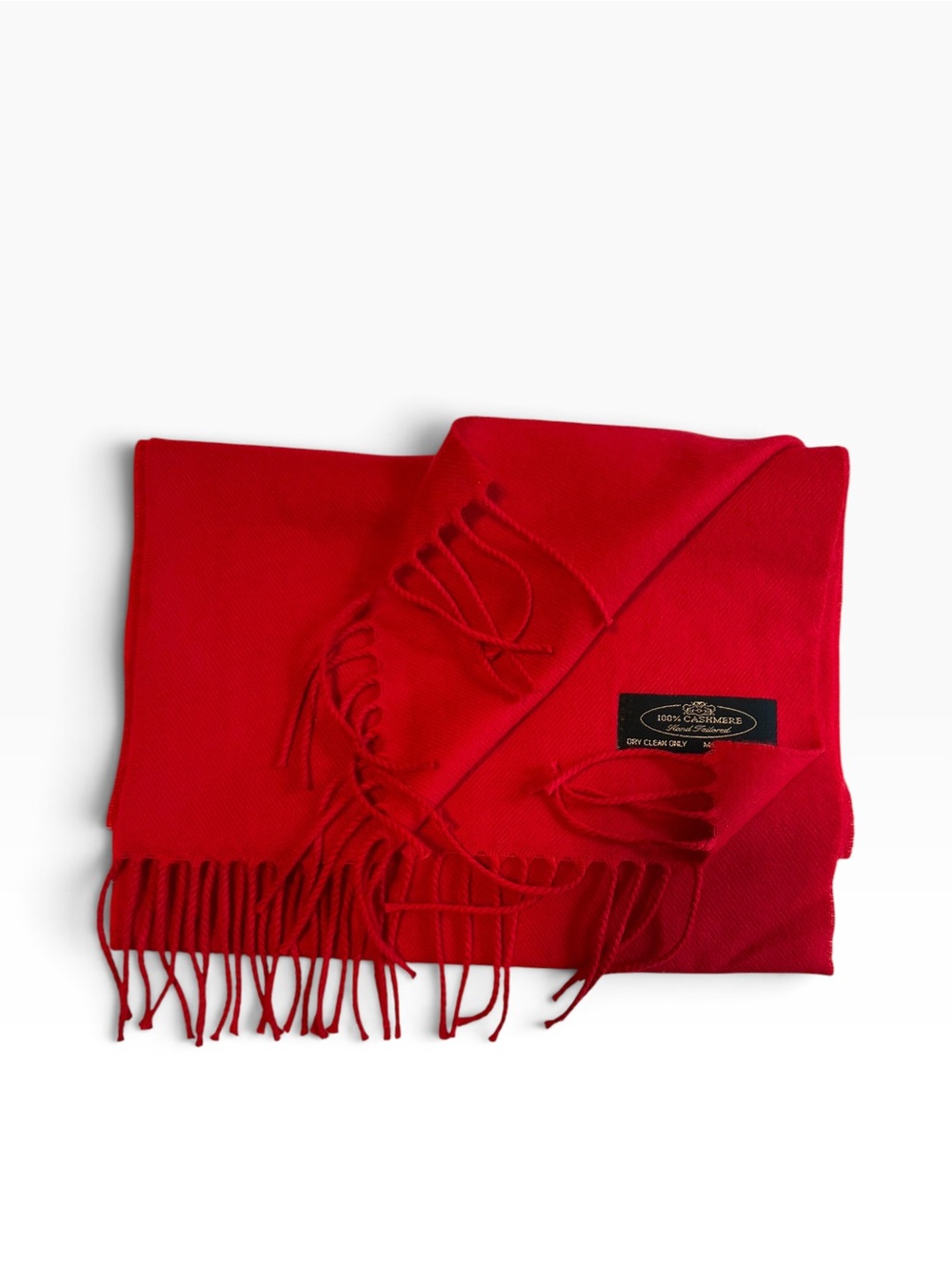 100% Cashmere Red Scarf